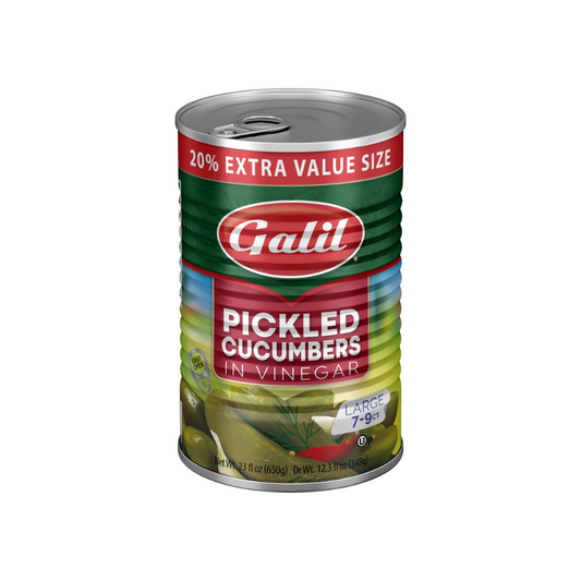 GALIL CUCUMUMBERS PICKLES 7-9 VINEGAR +20% EXTRA 12/23oz