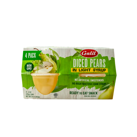 GALIL PEARS DICED IN LIGHT SYRUP CUPS 6/4/4oz