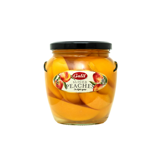 GALIL PEACHES SLICED LIGHT SYRUP JAR 12/530g