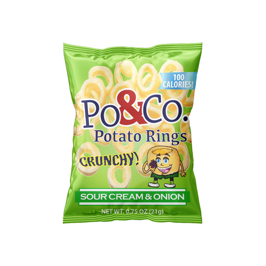 PO & CO. POTATO RINGS SOUR CREAM & ONION 24/.75oz