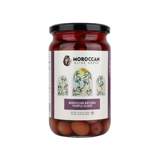 MOROCCAN NATURAL PURPLE OLIVES 8/740g