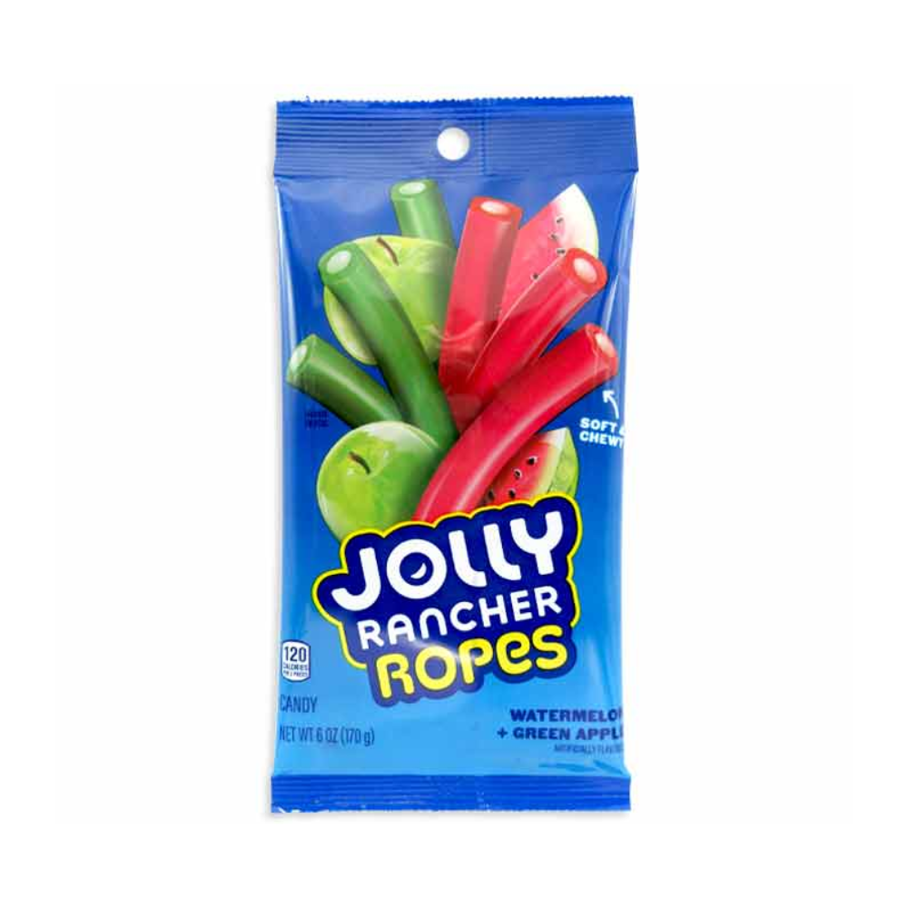 JOLLY RANCHER ROPES GREEN APPLE & WATERMELON 12/6oz – Solly's Sweets