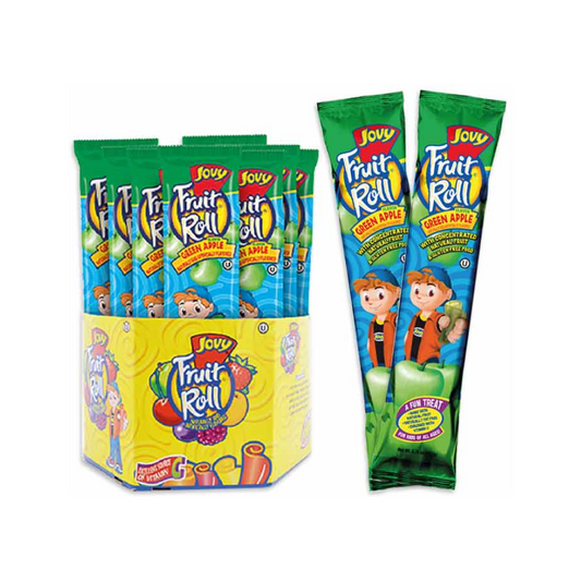 JOVY FRUIT ROLLS GREEN APPLE 48/.75oz