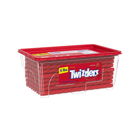 TWIZZLERS Strawberry Flavored Twists Tub 5 lbs/8