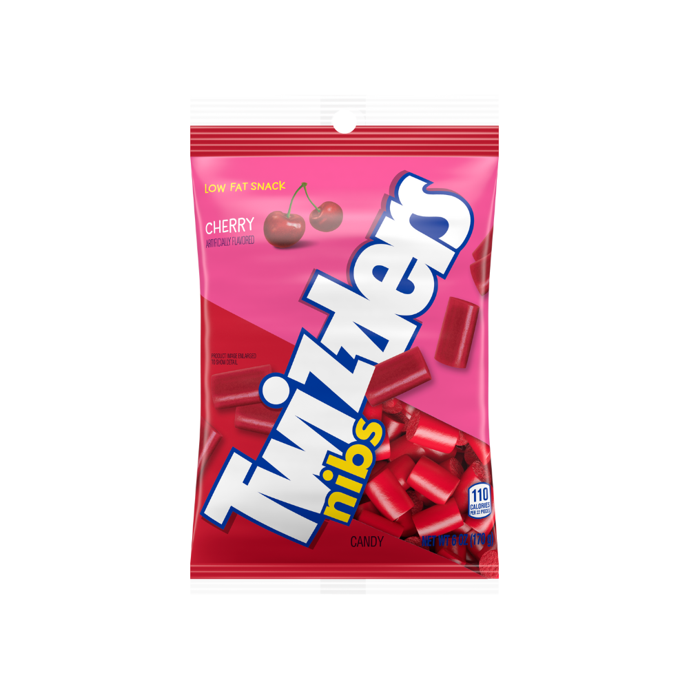 TWIZZLERS Cherry Flavored Nibs Peg Bag 6 oz/12