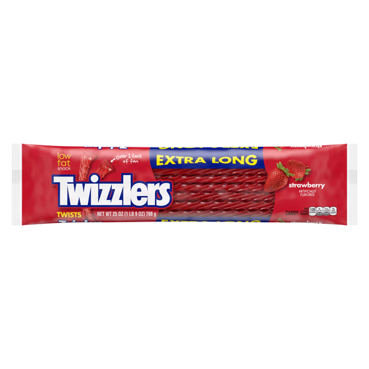 TWIZZLERS STRAWBERRY EXTRA LONG TWISTS 18/25oz